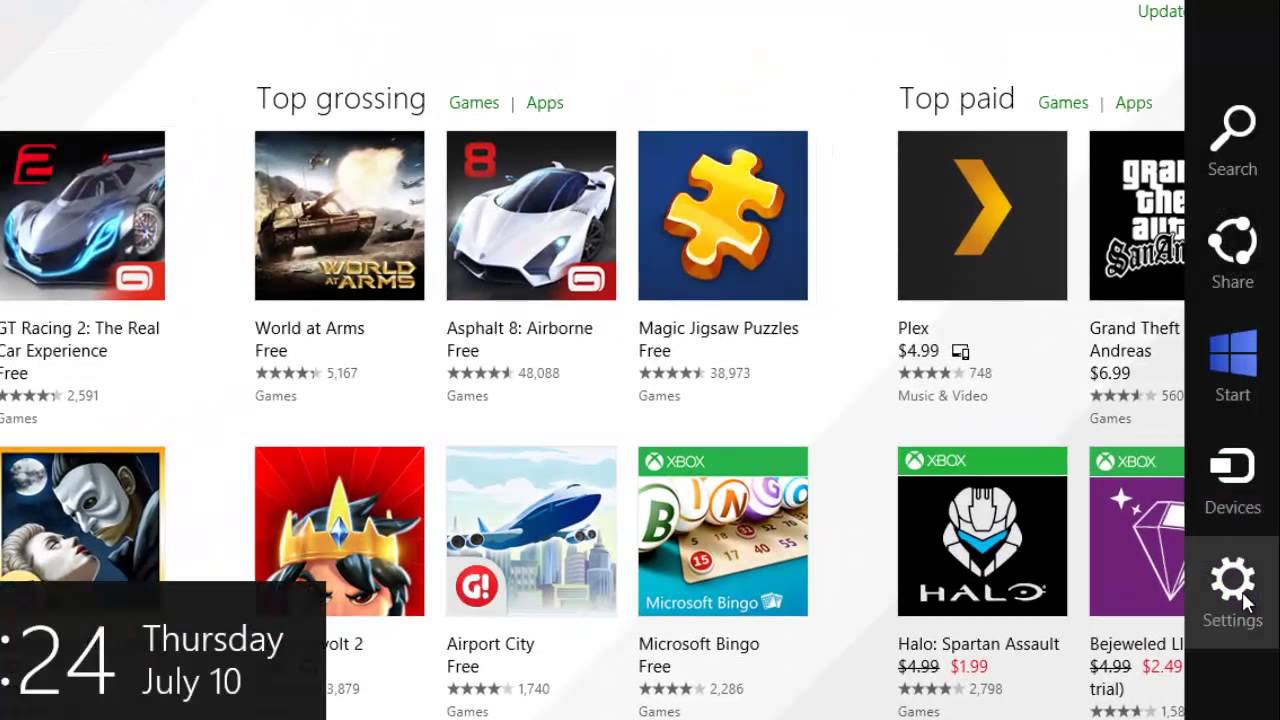 How to update Windows Store applications in Windows 8.1.