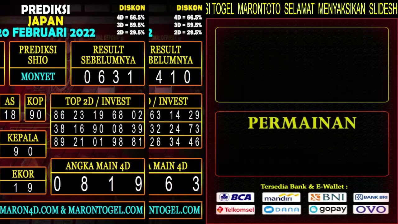 Result toto macau paitopaman