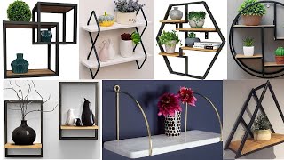 Wall mounted metal shelf ideas with minimal woodworking