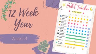 WEEK 1-4 OF MY FIRST 12 WEEK YEAR IN 2024 // mini habits for weight loss
