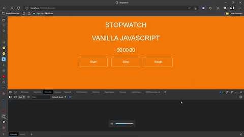 I Built A Stopwatch Using Vanilla JavaScript (Tutorial For Beginners)