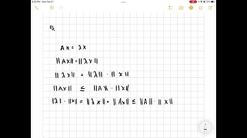 Let ? be an eigenvalue of a stochastic matrix A (see section 3.7). Prove that | ? | ? 1.