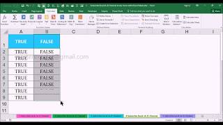 TRUE vs FALSE Logical Function with Example in MS Office Excel Spreadsheet 2016