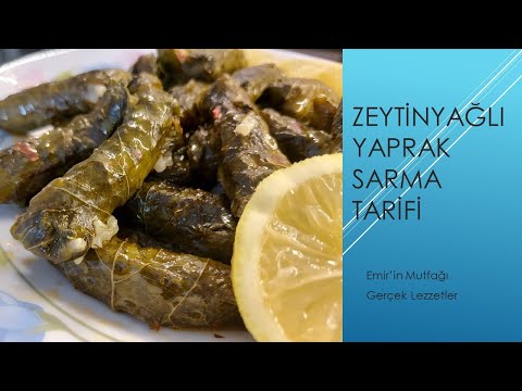 Zeytinyağlı Yaprak Sarma Tarifi / Leaf Wrap With Olive Oil Recipe / Yaprak Sarma Nasıl Yapılır?