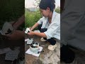 Mang bánh sinh nhật tới viếng mộ mẹ