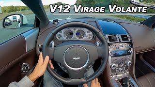 2012 Aston Martin Virage Volante - The Forgotten British V12 (POV Binaural Audio)