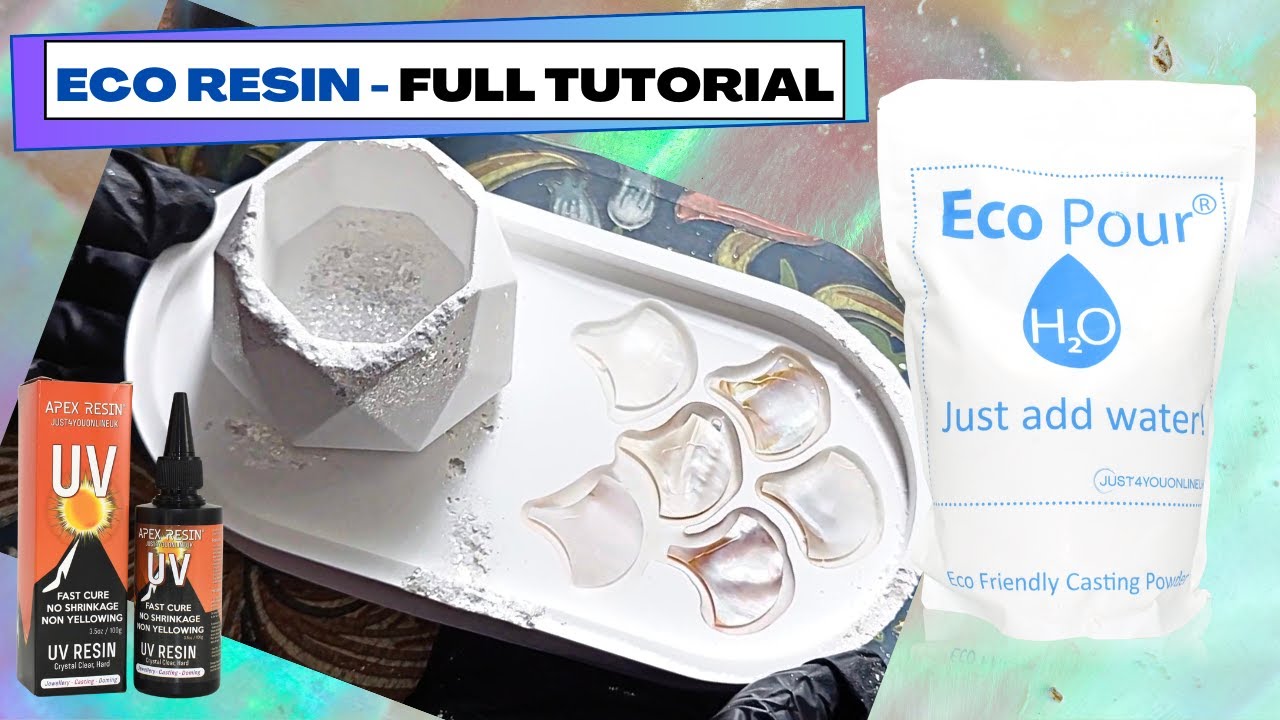Eco Resin  FULL TUTORIAL with Eco Pour, UV Resin and Mother of Pearl  @millysgiftshop #ecoresin 