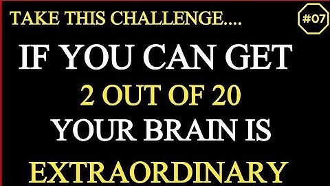 IF YOU CAN GET 2 OUT OF 20! YOUR BRAIN IS EXTRAORDINARY  | GK general | General Knowledge Quiz