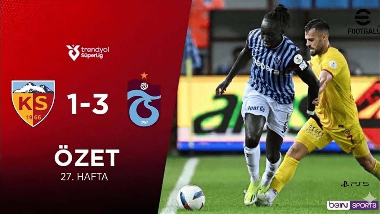 ​Kayserispor 1-3 Trabzonspor Maç Özeti | Tüm Goller ve Geniş Özeti İZLE! ⚽ Simülasyon 09.03.2026