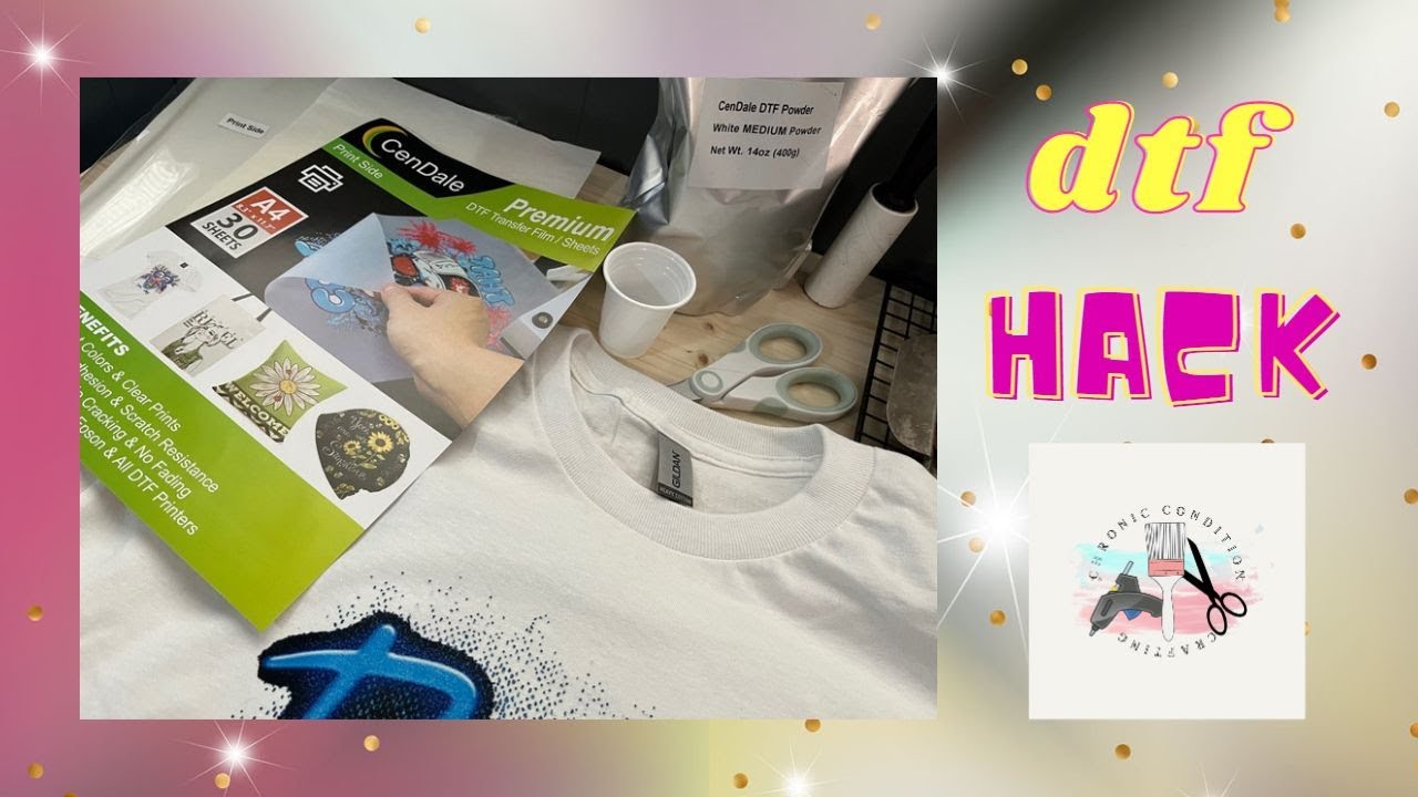 Heather's DTF Sublimation Cotton Hack - Cendale DTF Powder with Cricut Easy  Press 