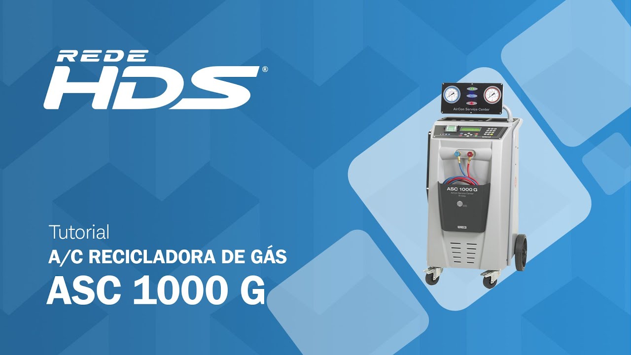 Máquina Recicladora de Gás  ASC 1000/ Especifica para Manutenção de ar condicionado automotivo/R134a