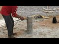 Steel pipe cut open with machine