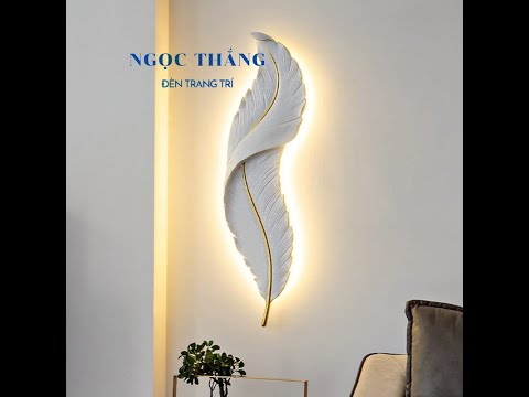 Video Đèn Led treo tường hình lông vũ trang trí trong nhà... - youtube