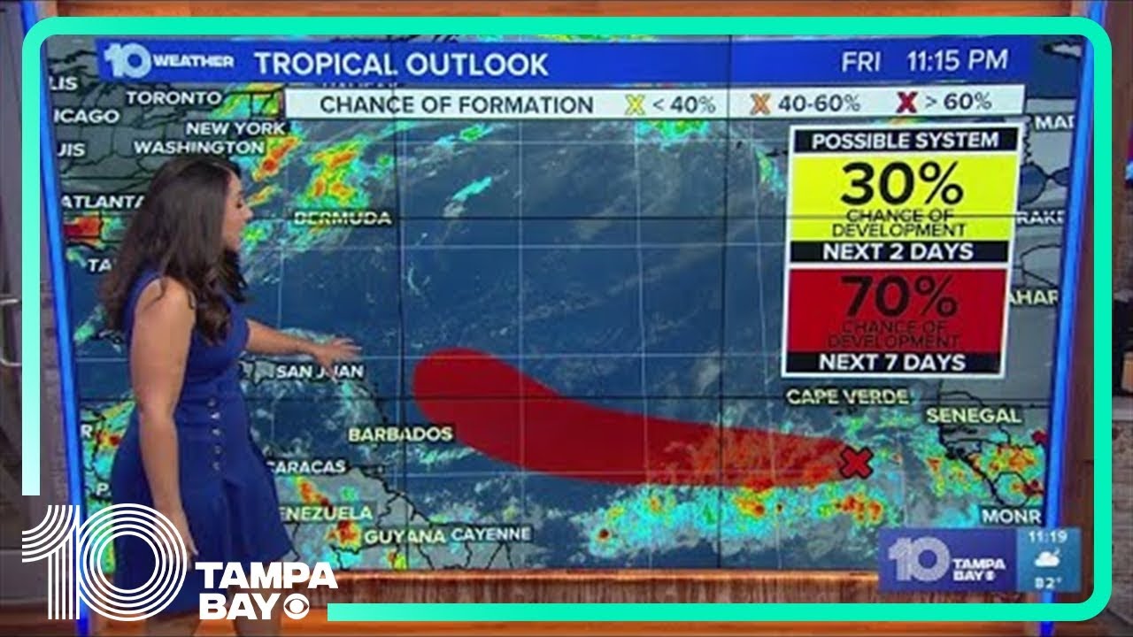 Tropical depression likely to form in the Atlantic by next week - YouTube