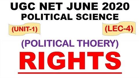 Rights Lec 4 unit 1 Political Science ugc net june 2020