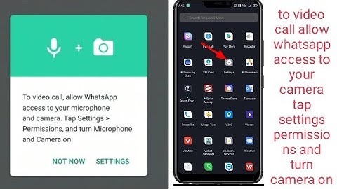 to video call allow whatsapp access to your camera tap settings permissions and turn camera on#how