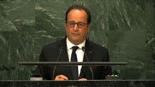 France's Hollande on Syria tells UN: 'Enough is enough'