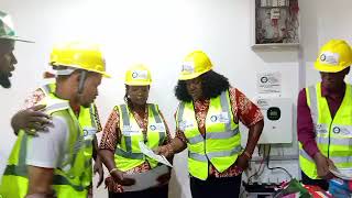 NYSC Coordinator issuing certificates on Solar PV installation to CSAT-trained Corpers