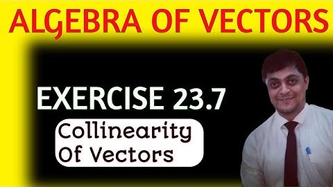 algebra of vectors class 12 in hindi | collinearity of vectors | points | rd sharma exercise 23.7