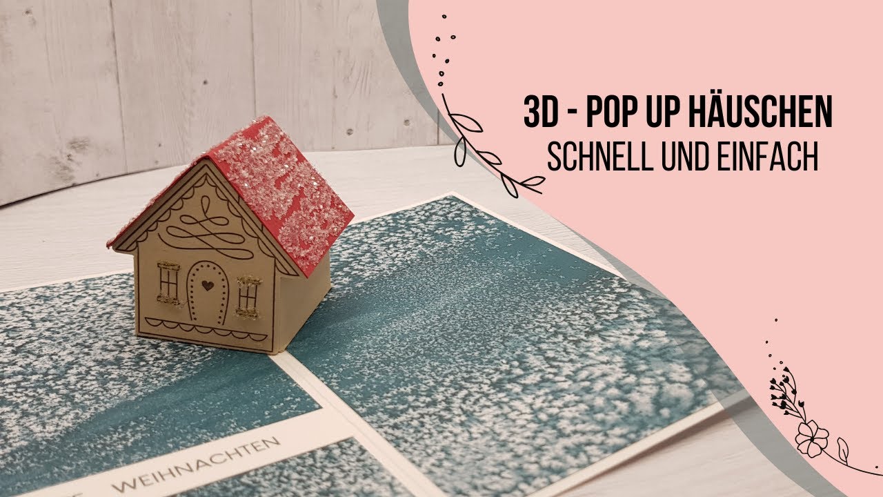 3D POP UP Karte ✨Herziges Häuschen✨nicht nur als Weihnachtskarte