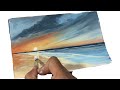 Aesthetic Art | quick simple and easy seascape for beginners | Gouache | TIMELAPSE