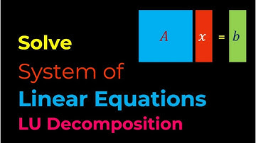Numerical Methods: Solving System of Linear Equations (LU Decomposition)
