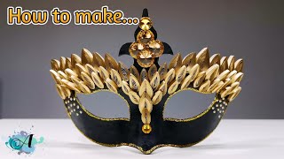 DIY Fancy Masquerade Mask | Quilling Paper Eye Mask | DIY Paper Craft Eye Mask | Halloween Eye Mask