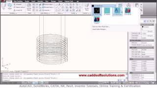 AutoCAD 3D Helix Command, Spring, Threads Tutorial | AutoCAD 2010 screenshot 5