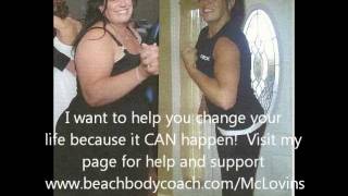 P90X RESULTS - womens transformation 136lbs lost in 1 year Kathy McDonald Beachbody Challenge Winner