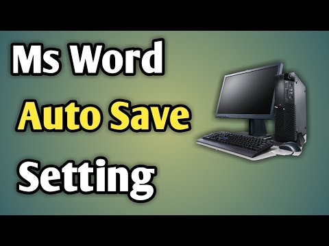 Setting Auto Save Microsoft Word | Ms Word Autosave Option | Ms Word Autosave File Location