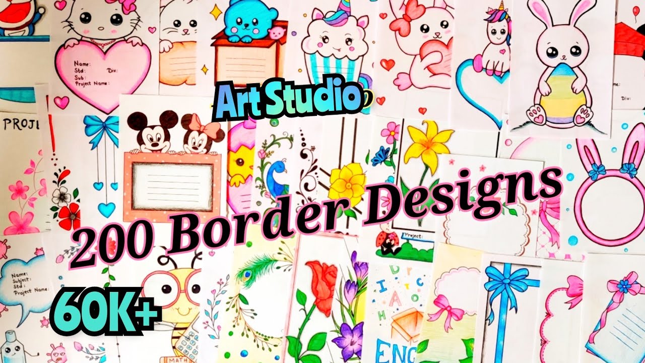 200 Border Designs Compilation /Amazing Border design /Project ...