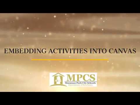 Embedding Activities in Canvas