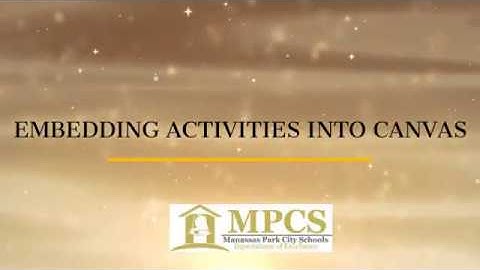 Embedding Activities in Canvas