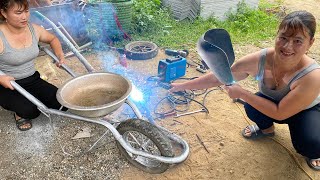 Craft smithy. Recycle old broken cart, Make old and broken strollers look like new \ Blacksmith Girl