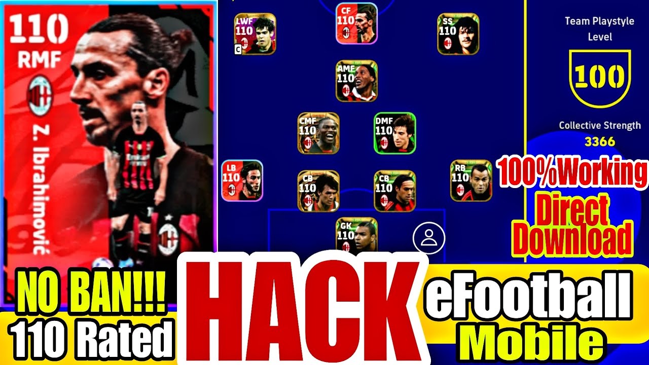 How to Hack efootball 2023 Mobile, Players 110 Rating