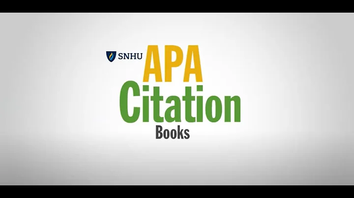 APA Citation: Books