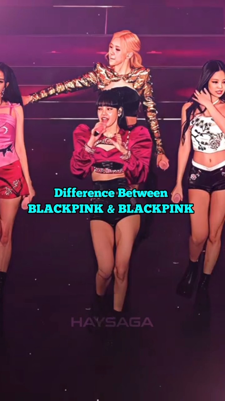 Difference Between BLACKPINK \u0026 BLACKPINK #jennie #lisa #rosé #jisoo #blackpink #shorts