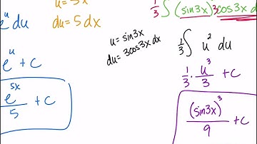MAT220 5.5 ex1e,f,g Substitution VIDEO