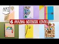 6 Amazing Notebook Covers | DIY Notebook Designs | How to make a notebook cover