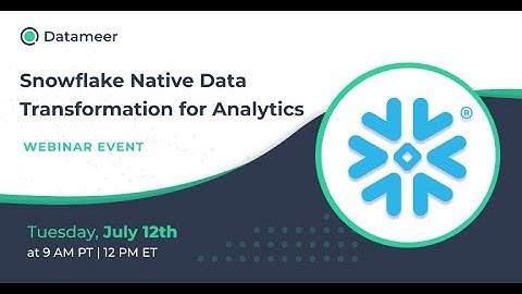 Snowflake Native Data Transformation for Analytics