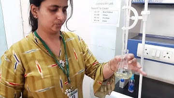 Determination of chloride content in water sample by Mohr’s method.