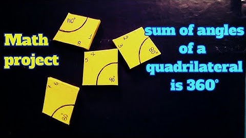 Sum of 4 angles of a quadrilateral is 360° || Math working model