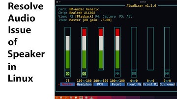 Resolve Audio Issue of Speaker in Linux