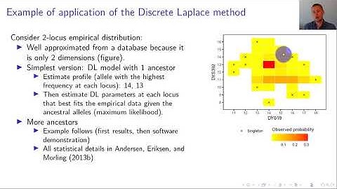 Talk 4: Using the Discrete Laplace method to compute a Y-profile match probability
