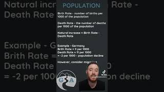 Natural Increase - Birth rate - Death rates