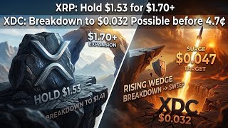 #XRP: Hold $1.53 for $1.70+ #XDC: Possible Wedge Breakdown to $0.032 then $0.047