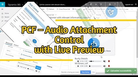 PCF – Audio Attachment Control with Live Preview