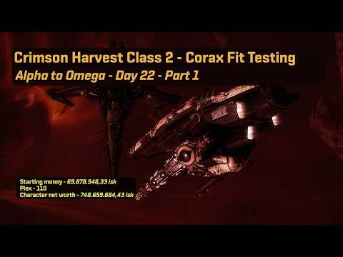 Eve Online Alpha to Omega: Crimson Harvest Class 2 | Corax Fit Testing | Day 22 - Part 1