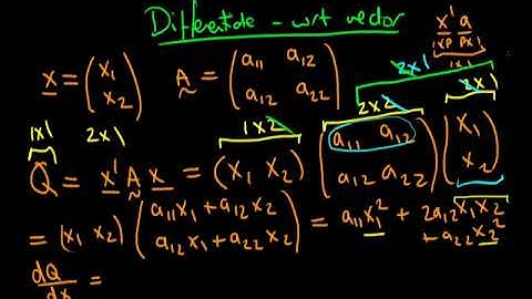 A Graduate Course in Econometrics Lecture 04 | How to Differentiate with respect to a Vector Part 2