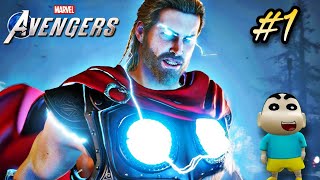 I BECAME GOD OF THUNDER THOR WITH SHINCHAN | Marvel's Avengers Gameplay #1 | IamBolt Gaming screenshot 5